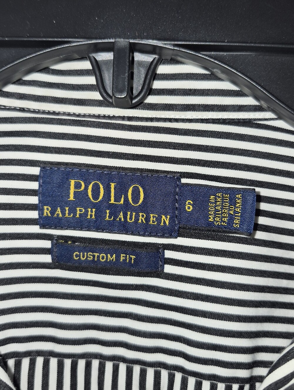 Polo by Ralph Lauren Black & White Vertical Stripe Button-Up Shirt - Picture 2 of 10